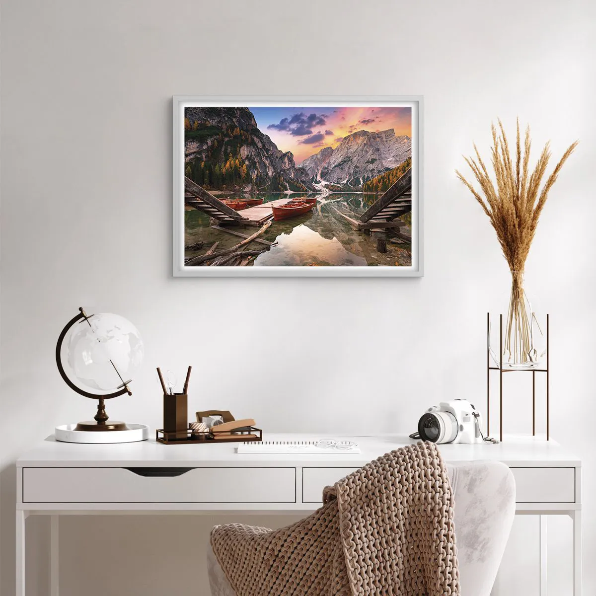 Affiche dans un cadre blanc - Poster - Promesse du jour - 70x50 cm