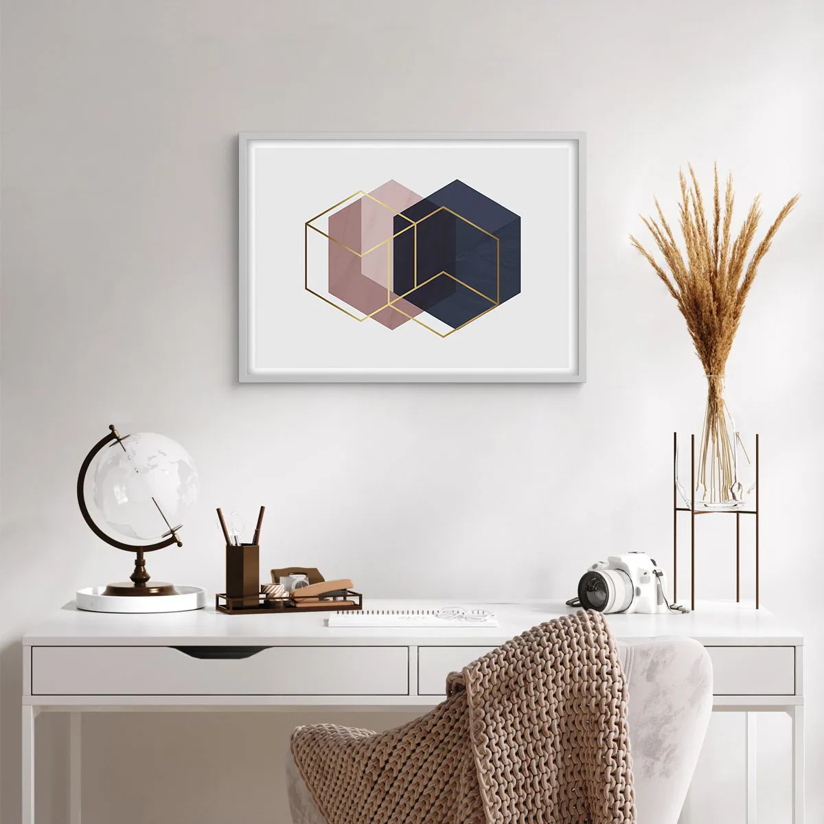 Poster in einem weißen Rahmen - Die Kraft der Einfachheit - 70x50 cm