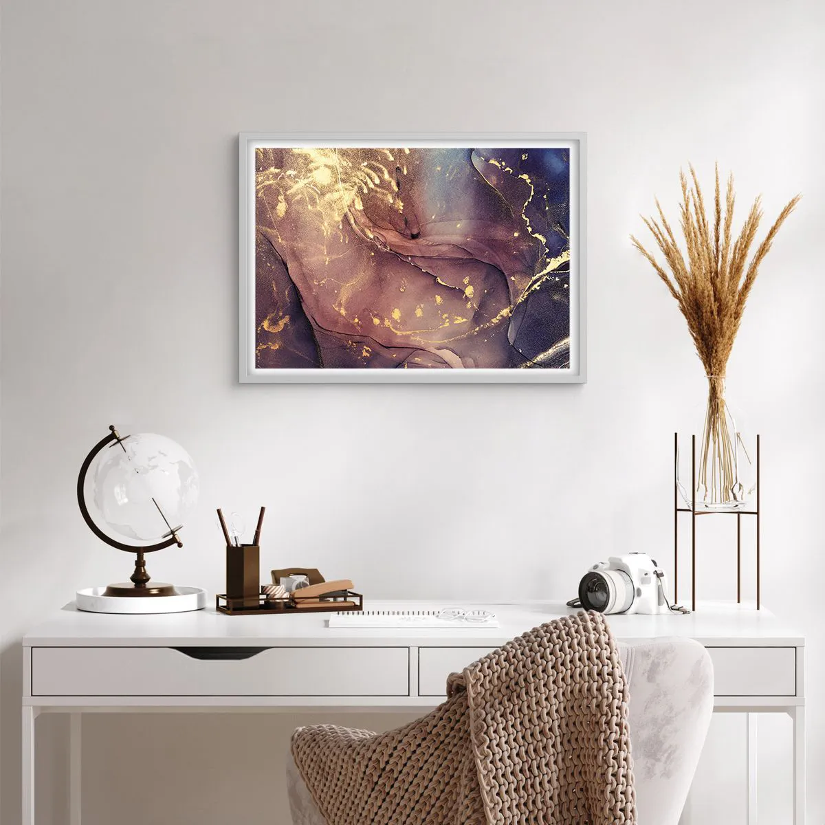 Affiche dans un cadre blanc - Poster - Matière et esprit - 70x50 cm