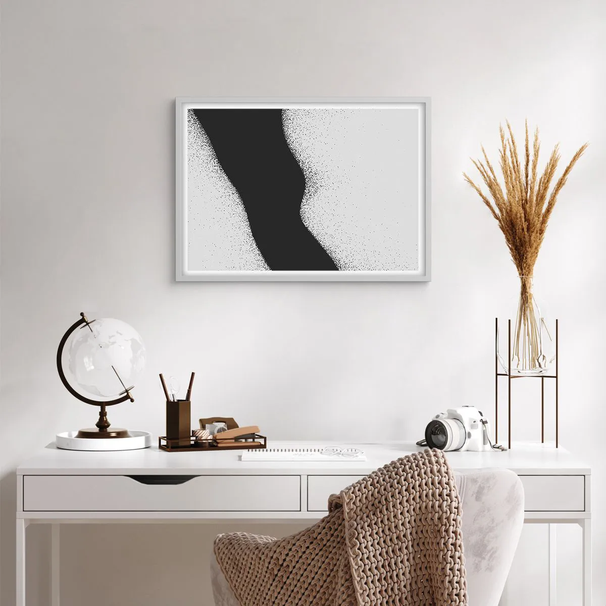 Poster in einem weißen Rahmen - Flüssiges Gleichgewicht - 70x50 cm