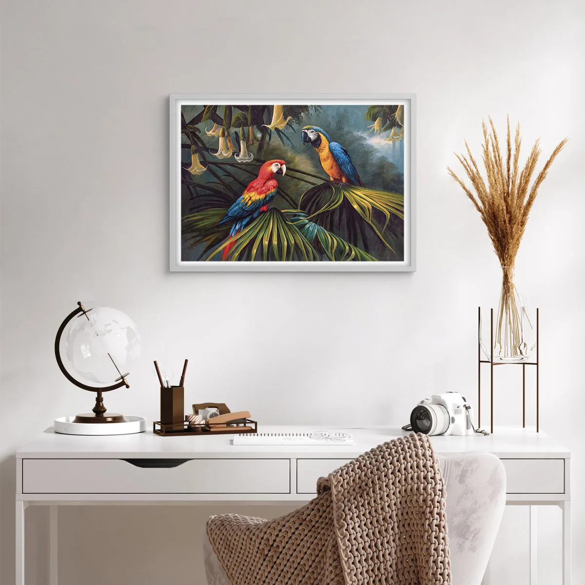 Plakat w białej ramie - Romantyzm w tropikach - 70x50 cm