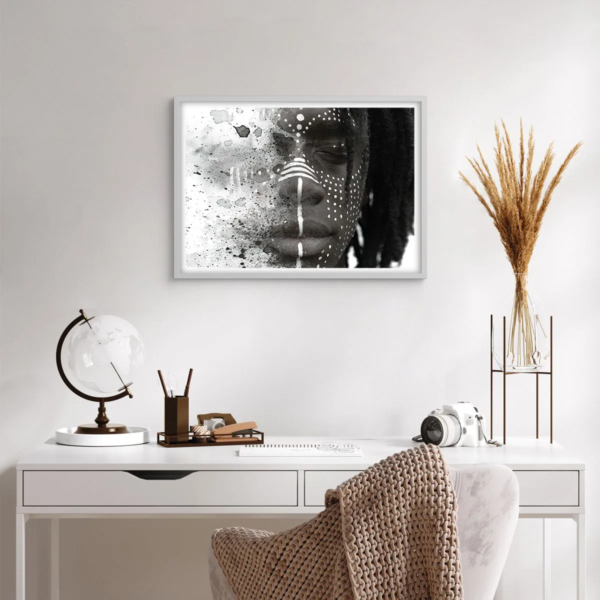 Affiche dans un cadre blanc - Poster - Découvrez l'esprit primal - 70x50 cm