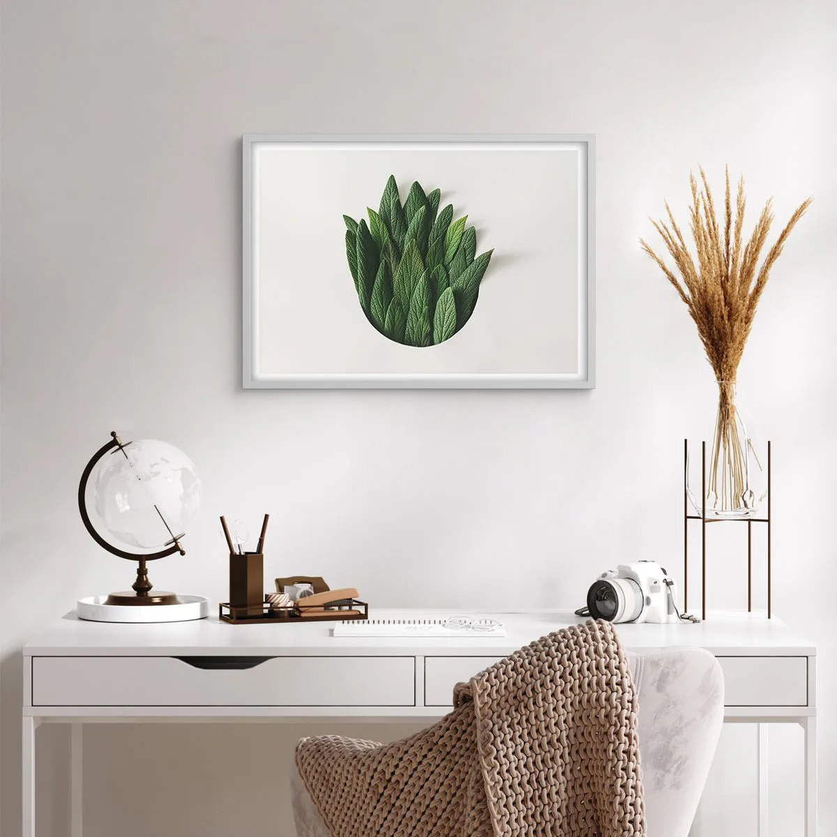 Poster in een witte lijst - Ongebreidelde nieuwsgierigheid - 70x50 cm