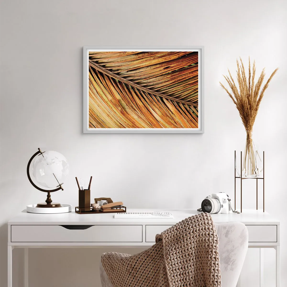 Poster in cornice bianca - Oro di cocco - 70x50 cm