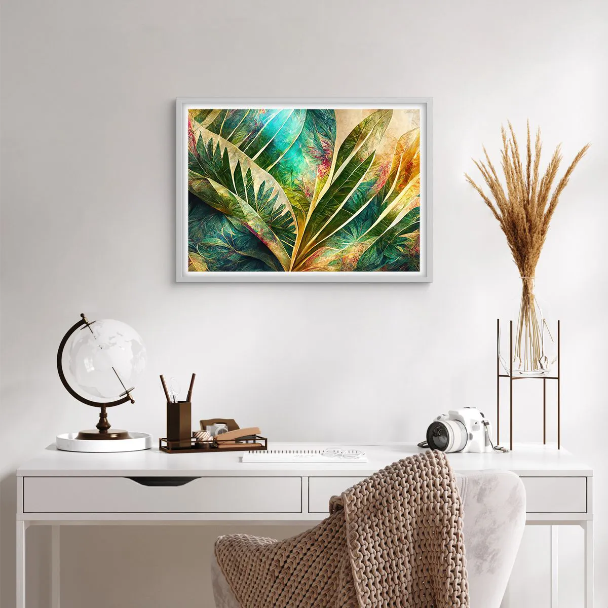Poster in cornice bianca - I colori dei tropici - 70x50 cm