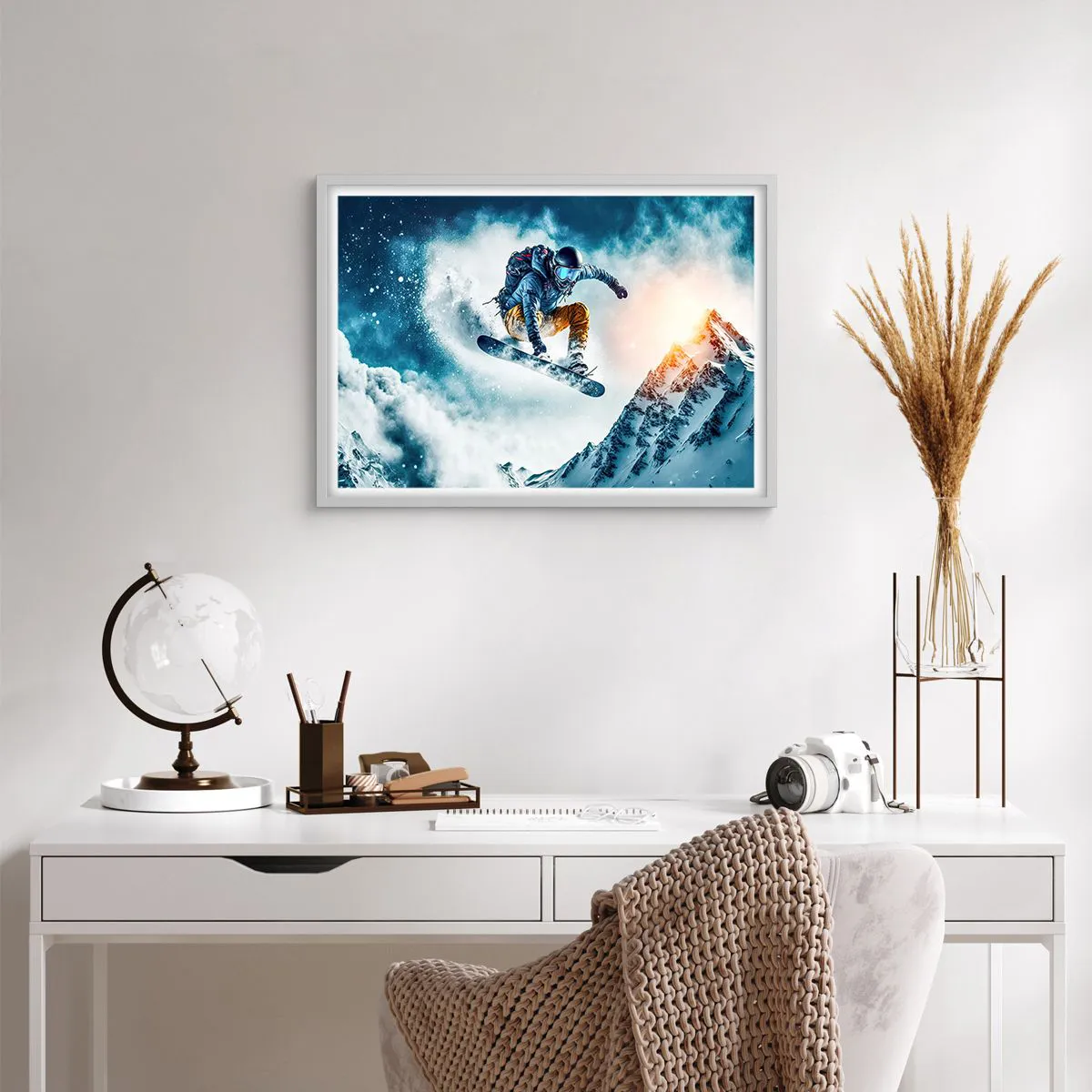 Poster în ramă albă - Emoții extreme - 70x50 cm