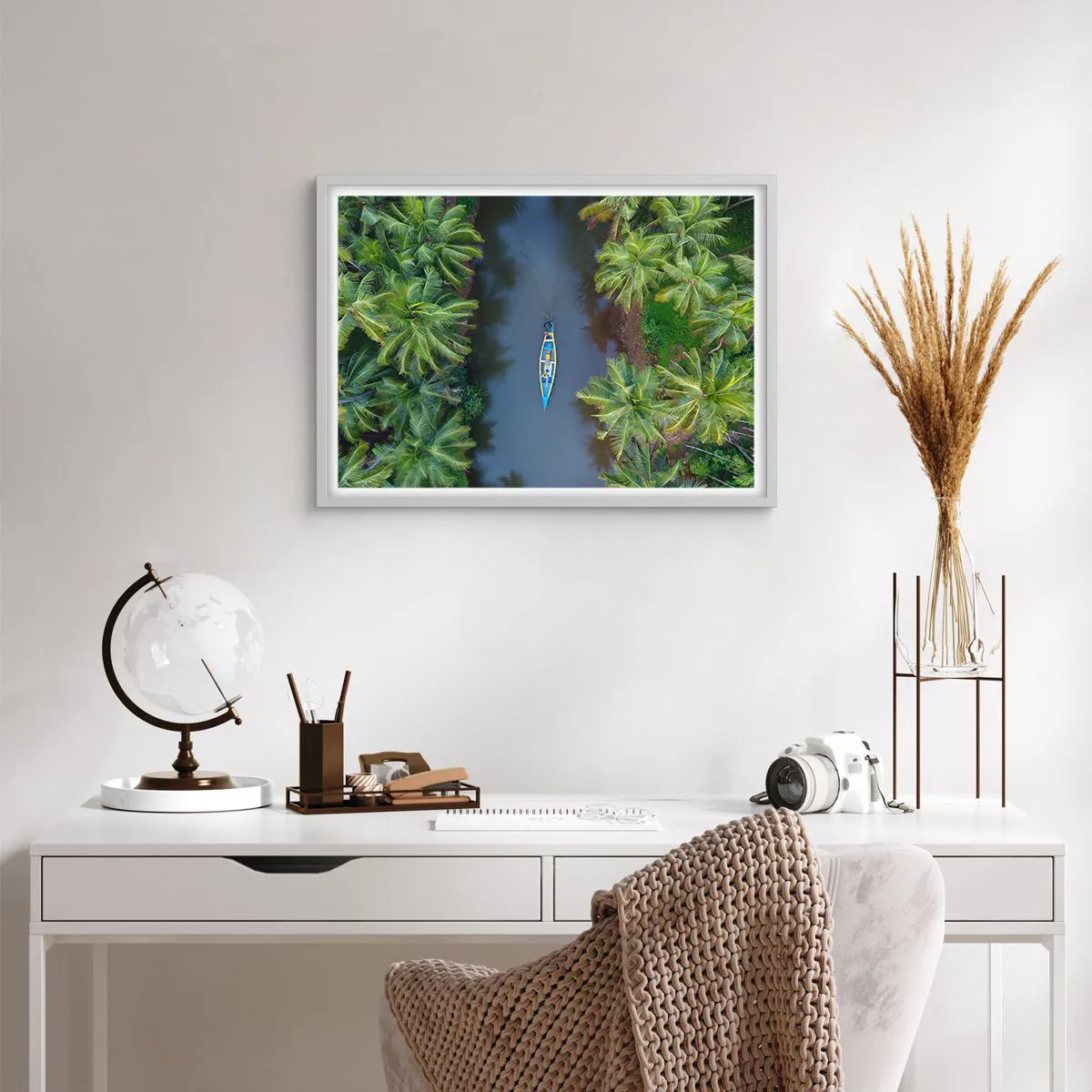 Poster in white frmae - On Tropical Trail - 70x50 cm