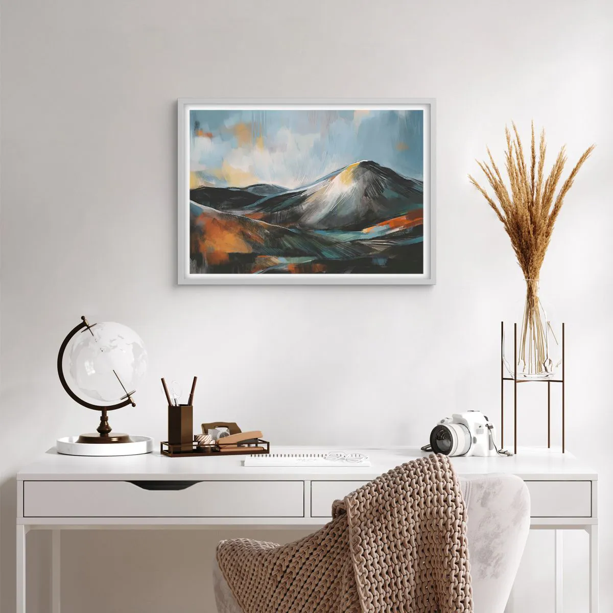 Poster in white frmae - Raw and Beautiful - 70x50 cm