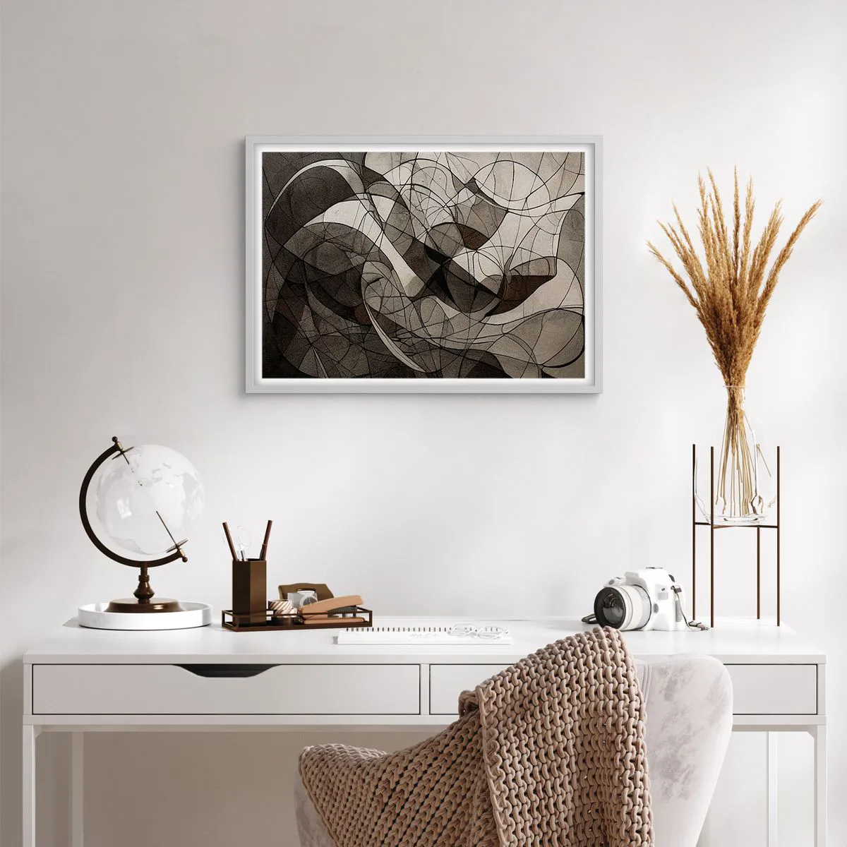 Poszter fekete keretben - A föld színeinek keringése - 70x50 cm