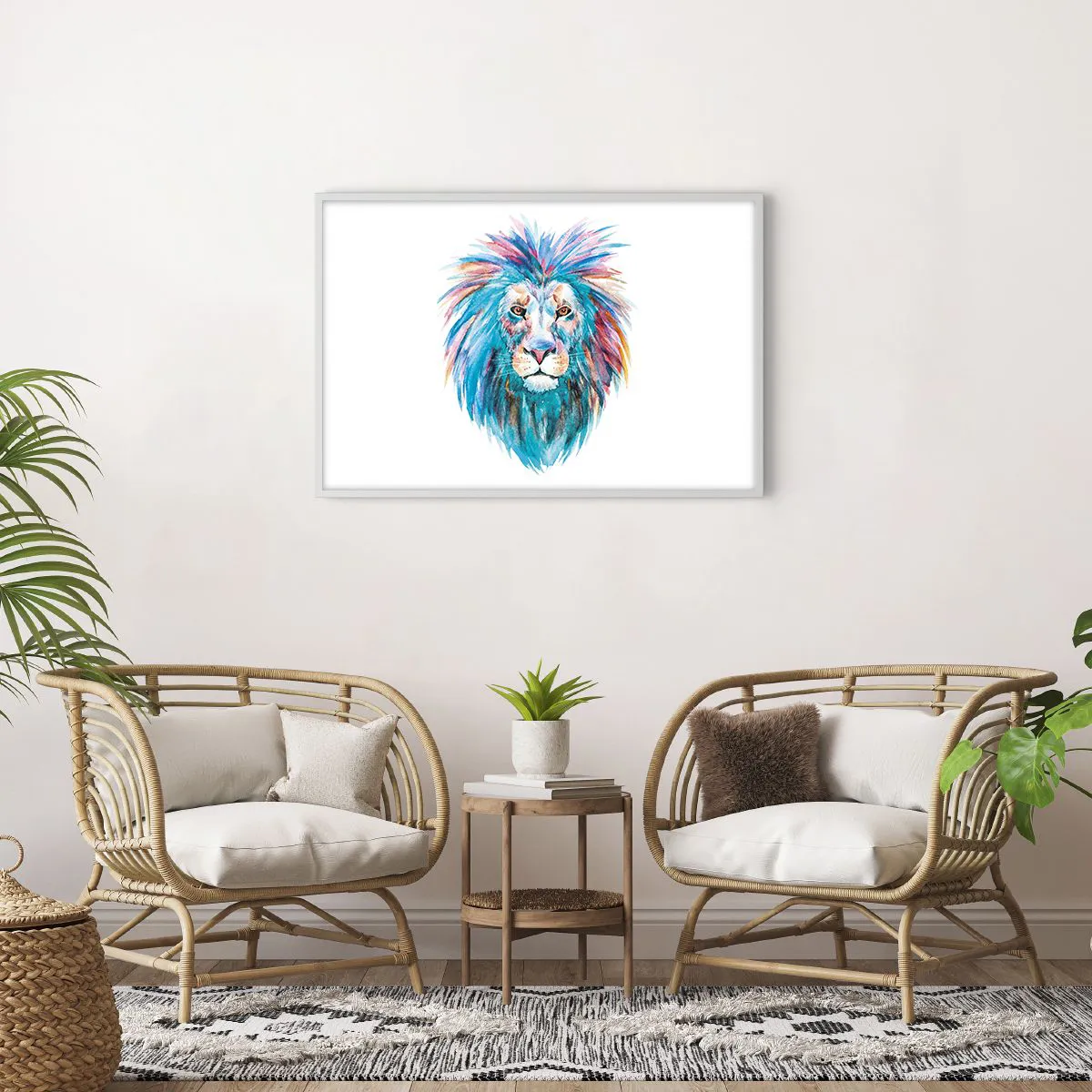 Affisch i vit ram - Elektrifierande aura - 91x61 cm