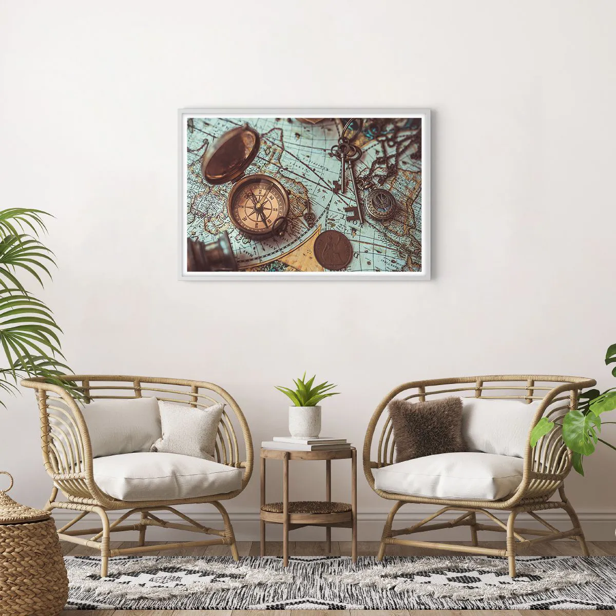 Plakát v bílém rámu - Pro dobrodruha - 91x61 cm