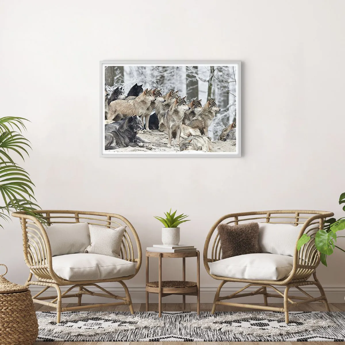 Plakát v bílém rámu - Rodina a přátelé - 91x61 cm