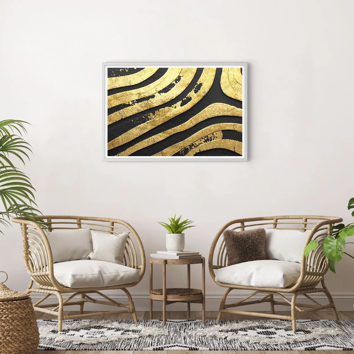 Affiche dans un cadre blanc - Poster - Tout coule - 91x61 cm