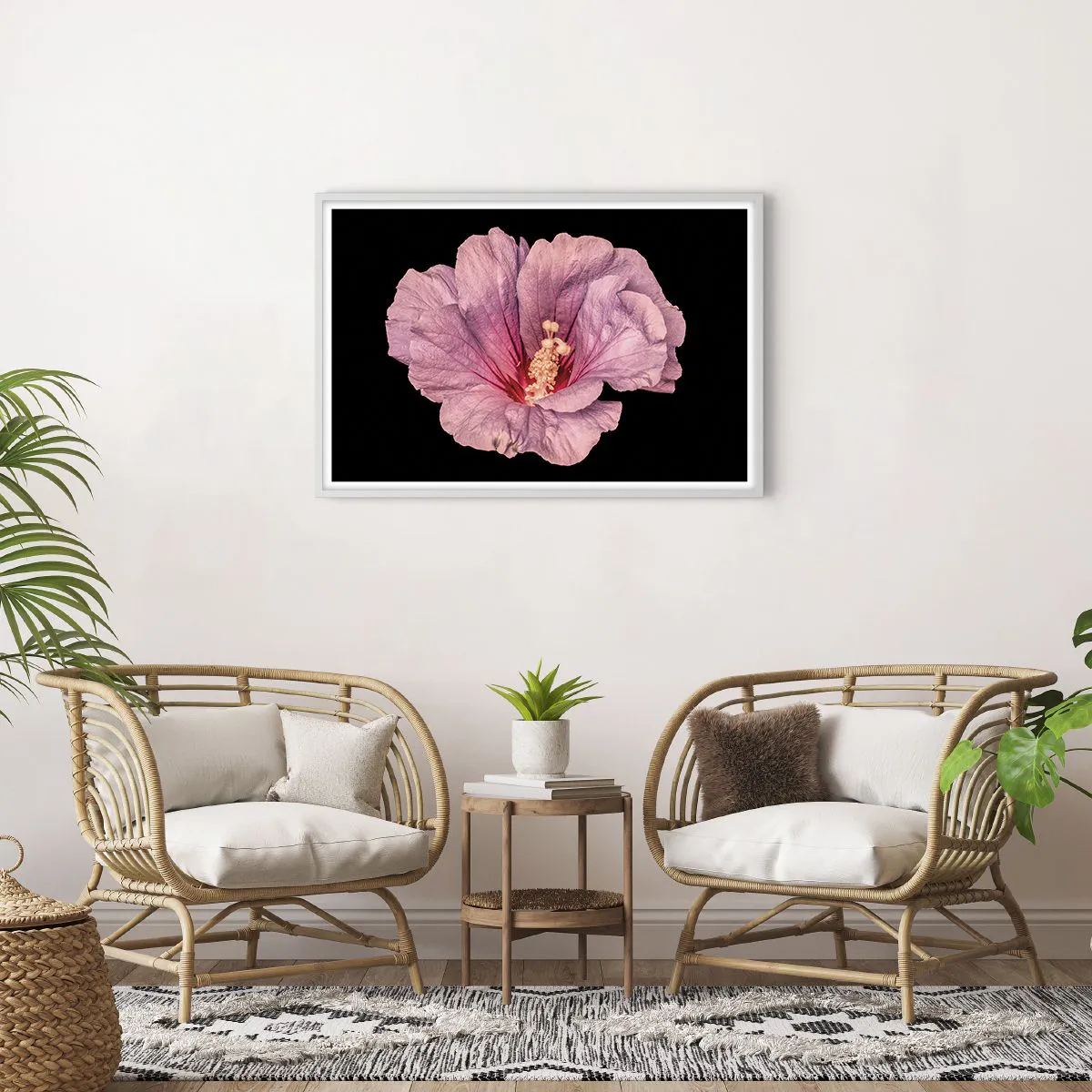 Poster in een witte lijst - Recht in het hart - 91x61 cm