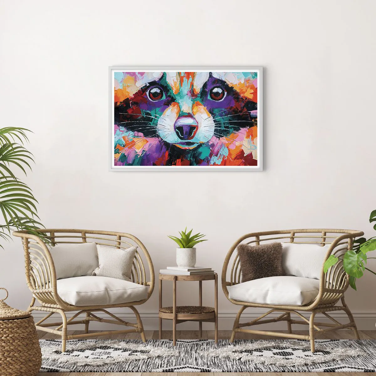 Affisch i vit ram - Enbart goda emotioner - 91x61 cm