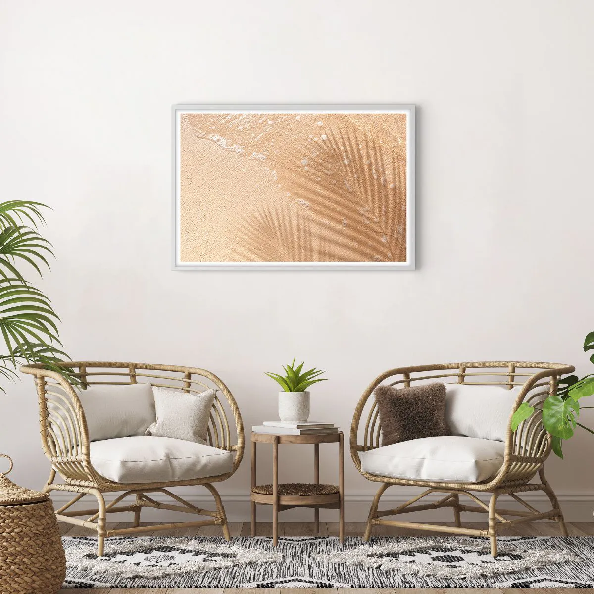 Poster in einem weißen Rahmen - Der Schatten eines heißen Sommers - 91x61 cm