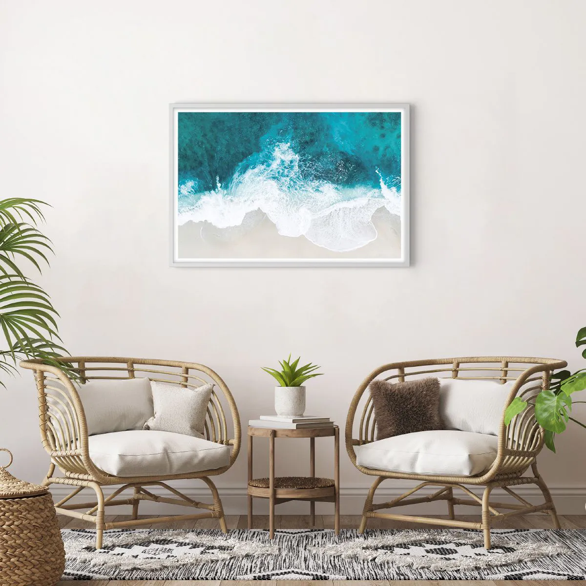 Poster in white frmae - Natural Caress - 91x61 cm