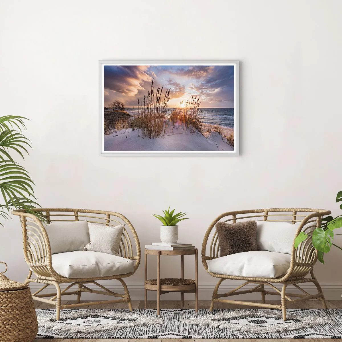 Poster in cornice bianca - L'addio al sole e al vento - 91x61 cm