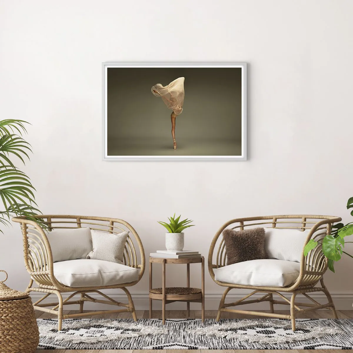 Póster en marco blanco - A punto de volar - 91x61 cm