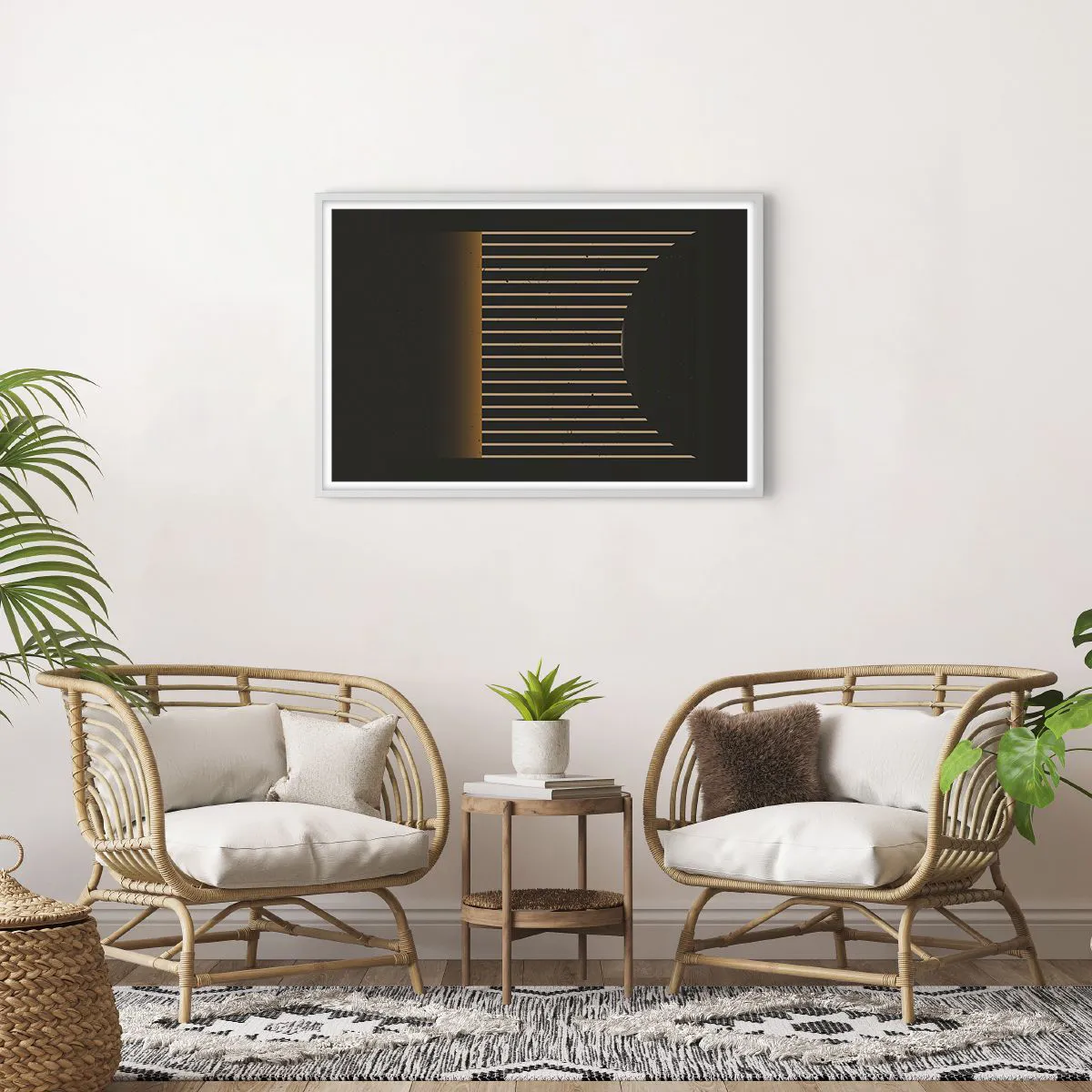 Poster în ramă albă - Explorați întunericul - 91x61 cm