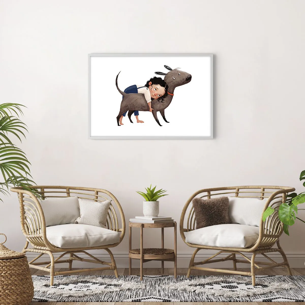 Plakát v bílém rámu - Nejlepší přátelé - 91x61 cm