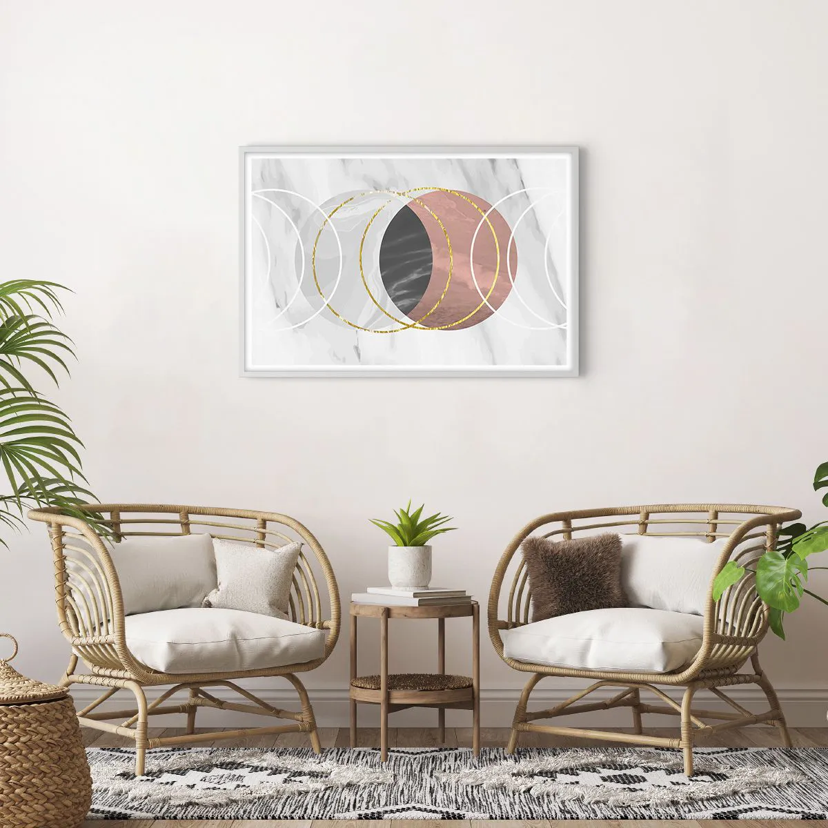 Plagát v bielom ráme - Hudba sfér - 91x61 cm