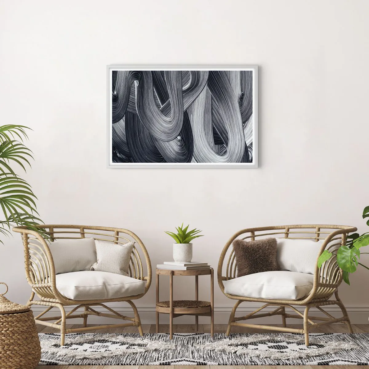 Poster in white frmae - Fluidity of Reality - 91x61 cm