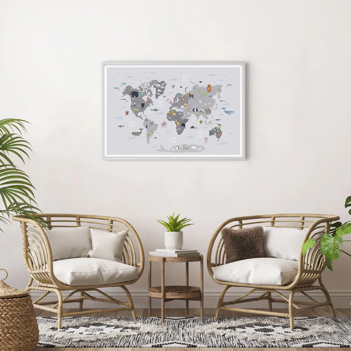 Poster in cornice bianca - Dimmi di dove sei... - 91x61 cm