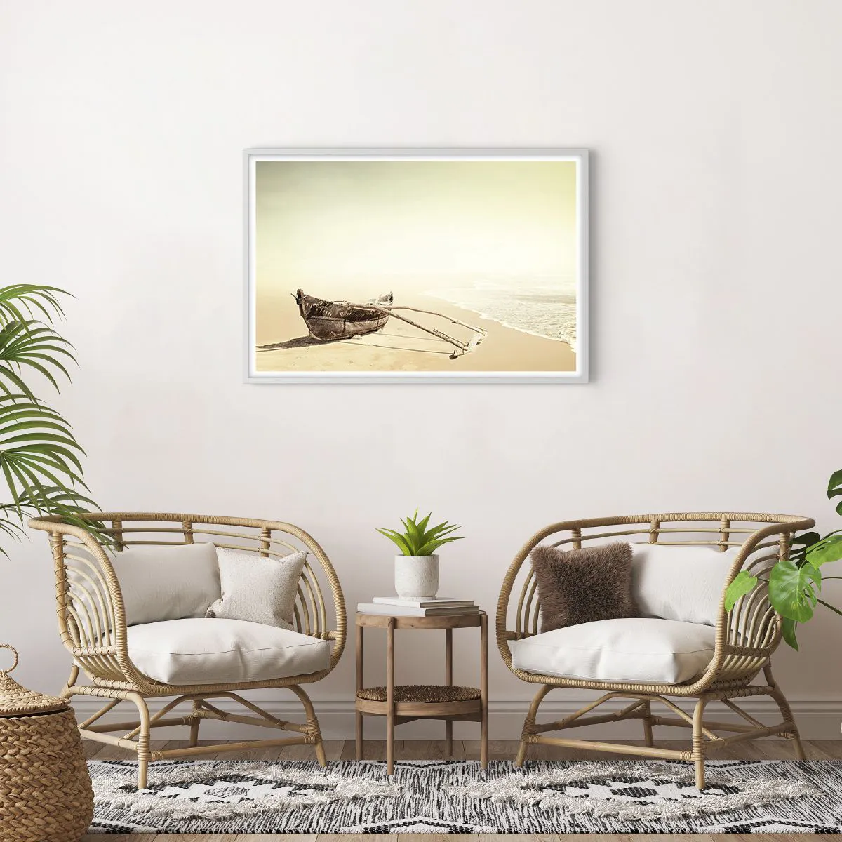 Affiche dans un cadre blanc - Poster - Mémoire des mers du sud - 91x61 cm