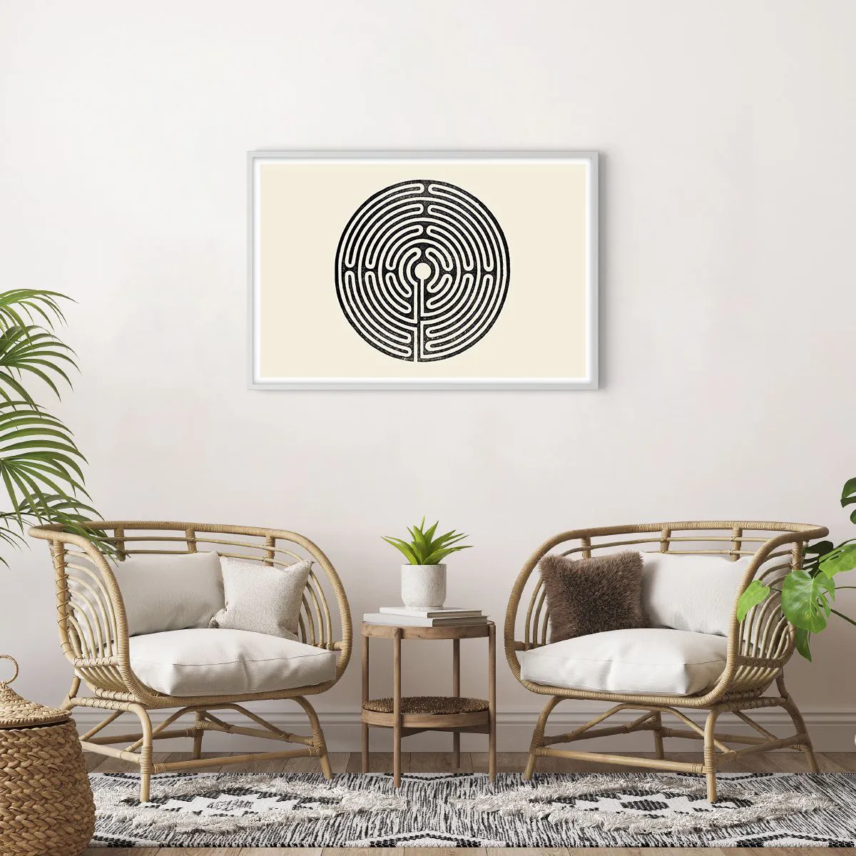 Affisch i vit ram - Mystisk ordning - 91x61 cm