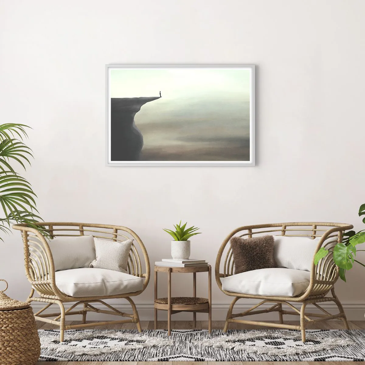 Poster in einem weißen Rahmen - Nach oben, natürlich! - 91x61 cm