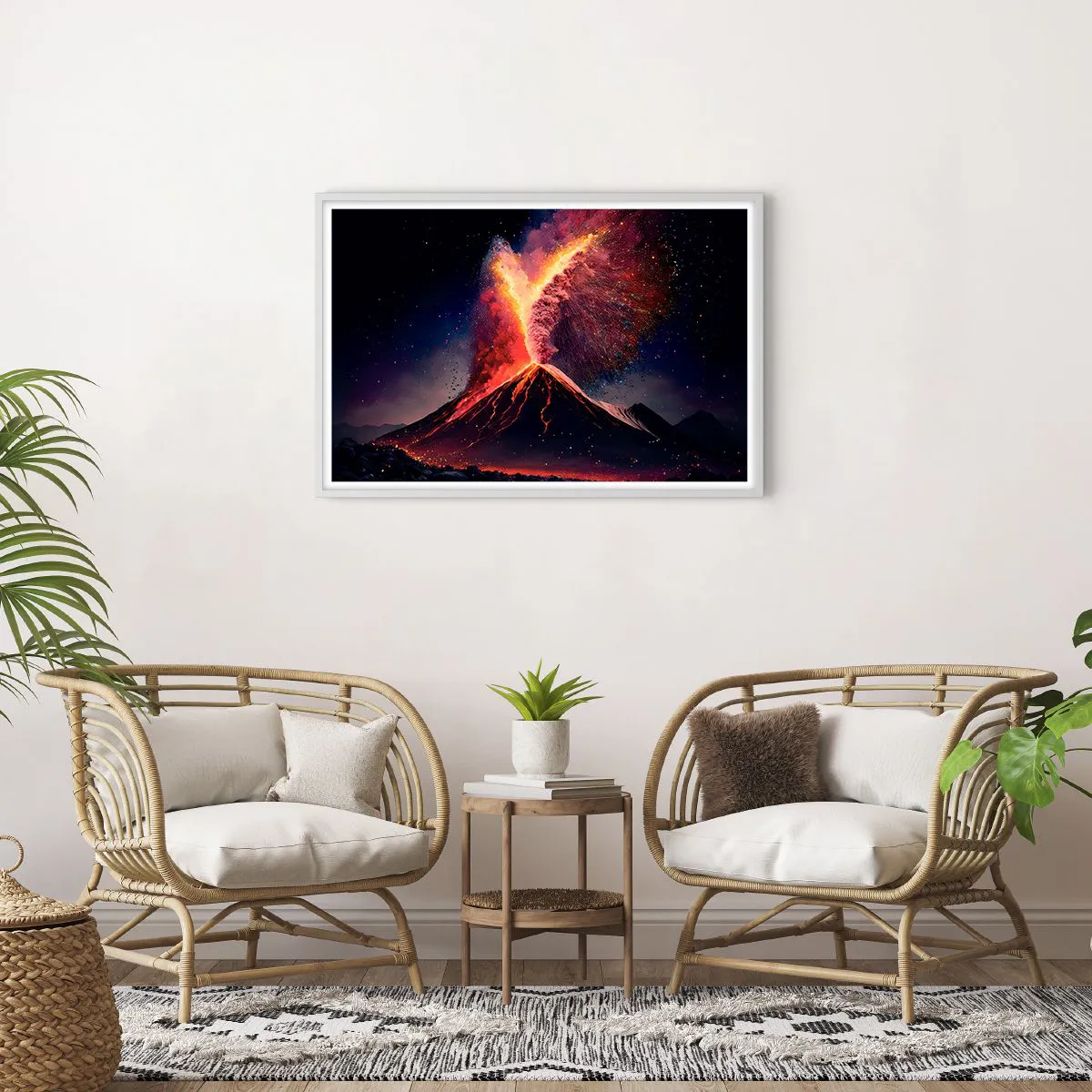 Plakát v bílém rámu - Krása a hrůza - 91x61 cm