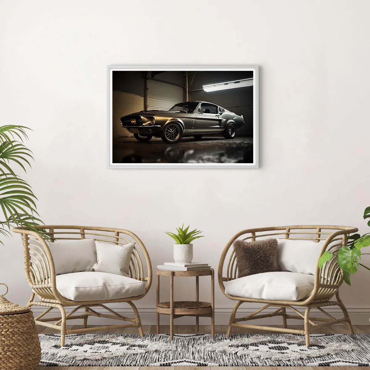 Poster in einem weißen Rahmen - Zurück in die Vergangenheit - 91x61 cm