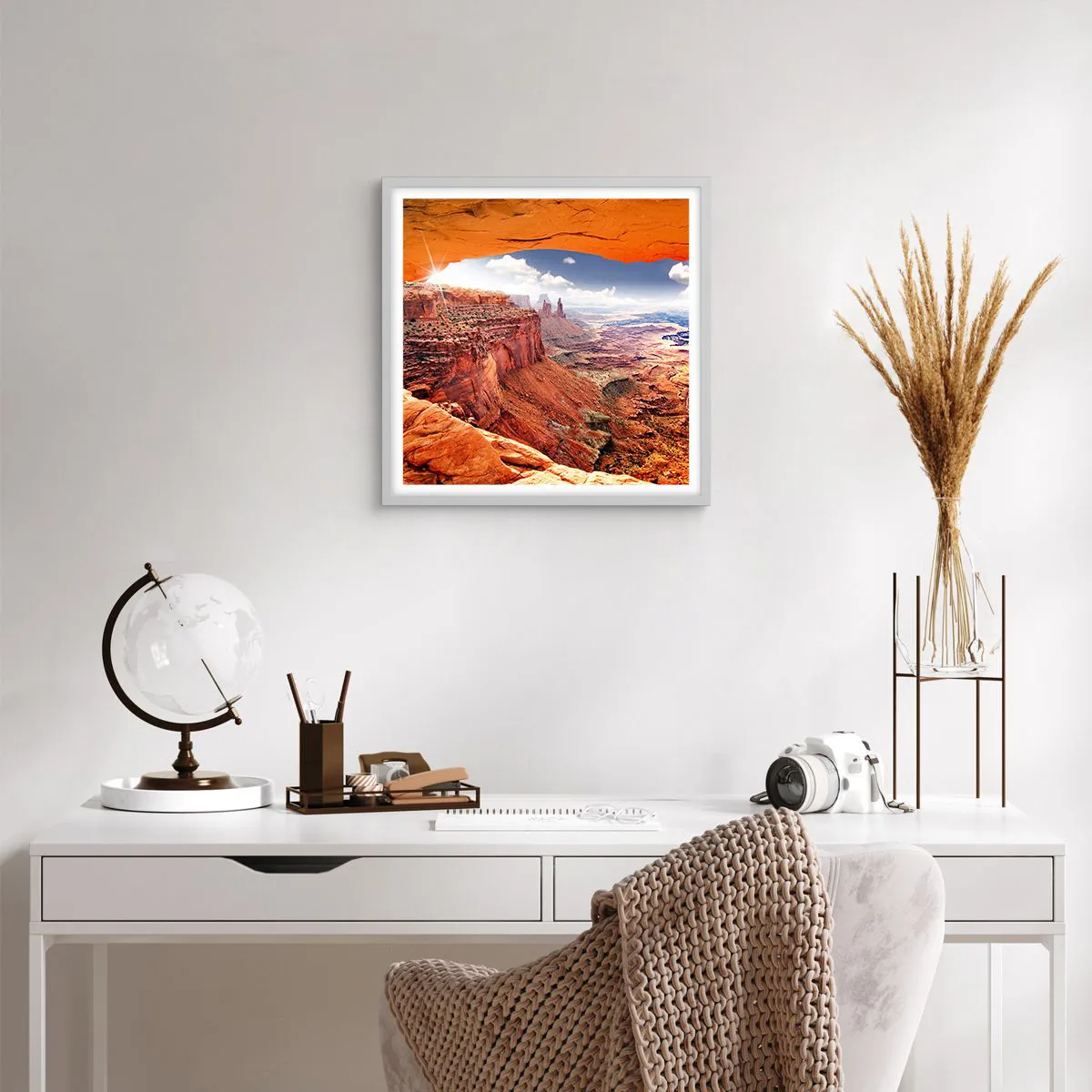 Affiche dans un cadre blanc - Poster - Sculpté par la nature elle-même - 40x40 cm