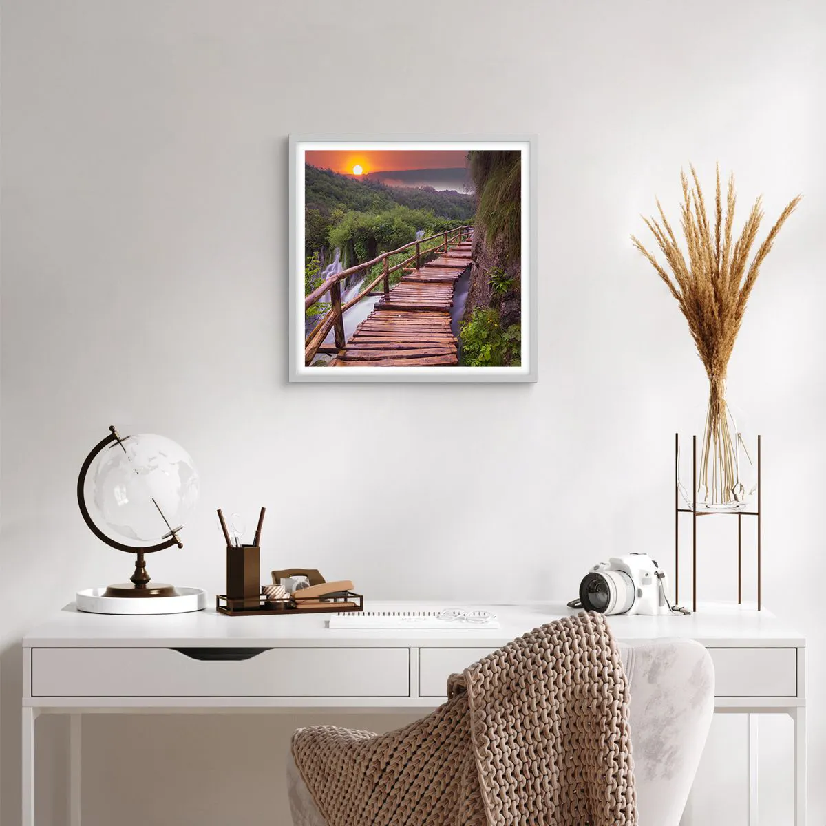 Plagát v bielom ráme - Neuveriteľná krása - 40x40 cm