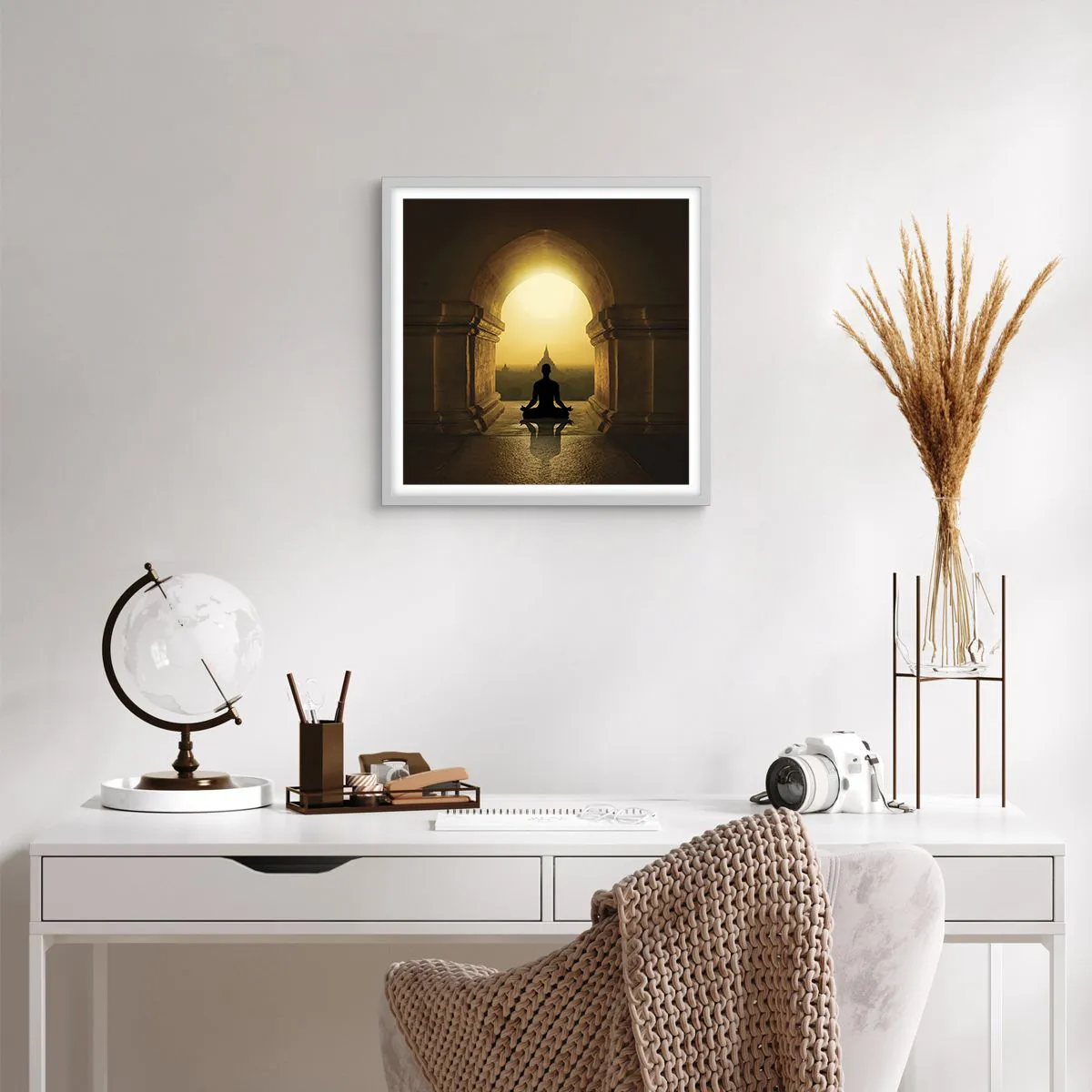 Affisch i vit ram - Full harmoni - 40x40 cm