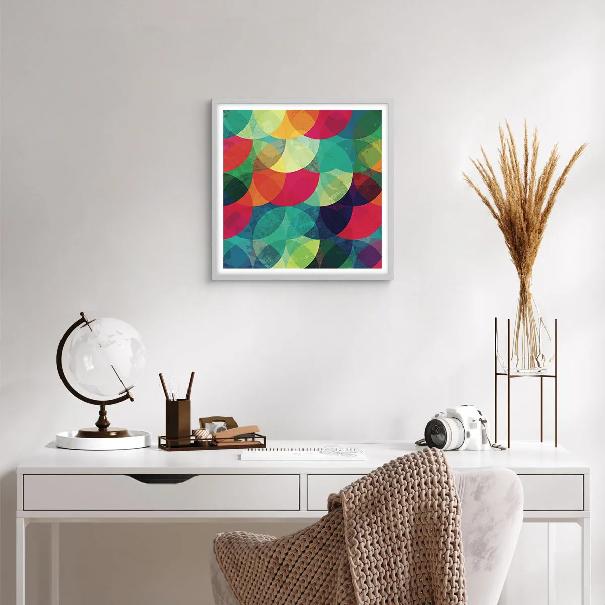 Poszter fekete keretben - Felszívárványság - 40x40 cm