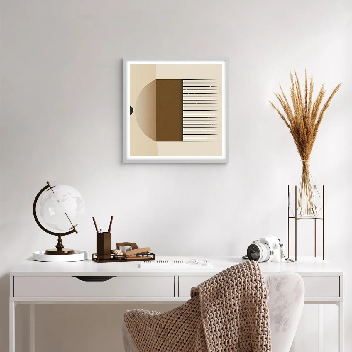 Affiche dans un cadre blanc - Poster - Différents états - 40x40 cm