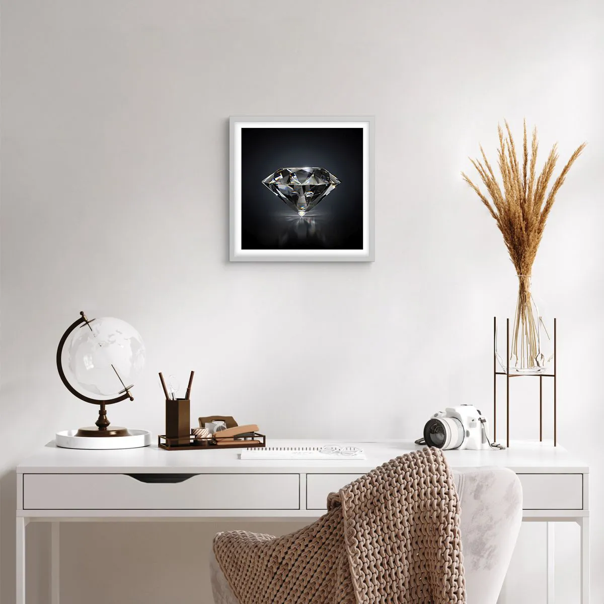 Plakát v bílém rámu - Best girls friend - 40x40 cm