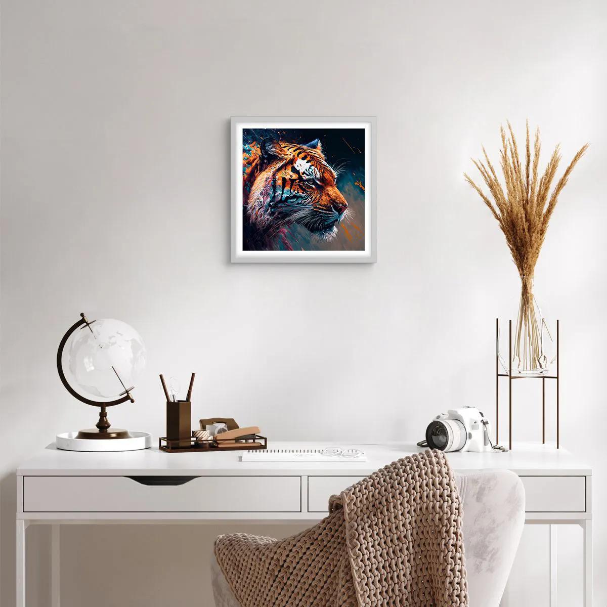 Plagát v bielom ráme - Divoká krása - 40x40 cm