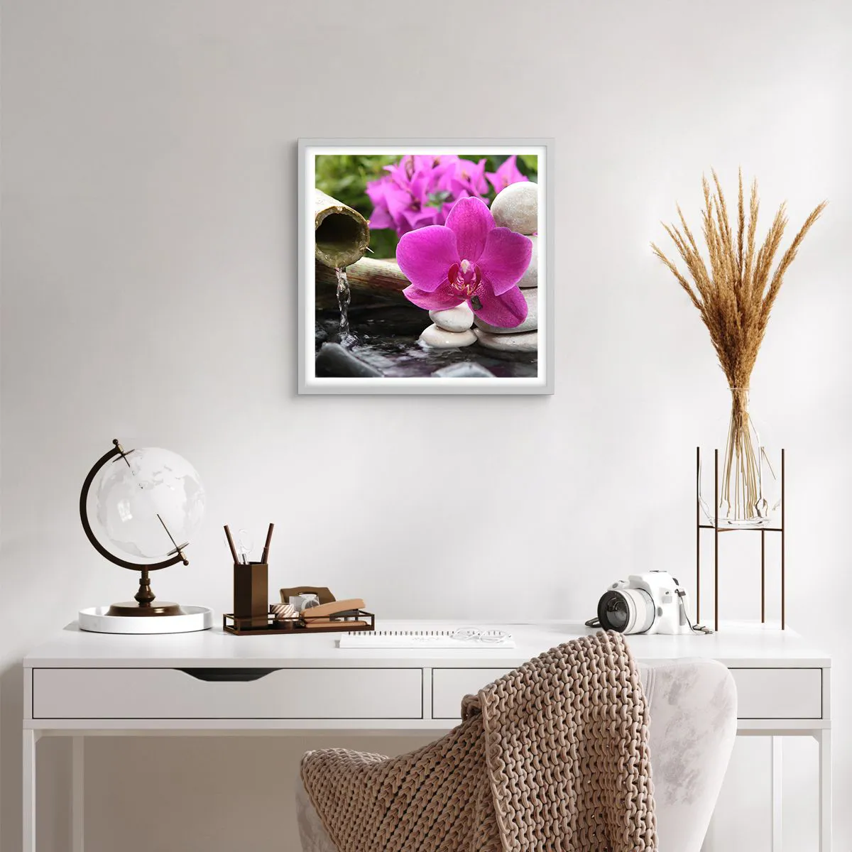 Affiche dans un cadre blanc - Poster - Tu te reposes déjà - 50x50 cm