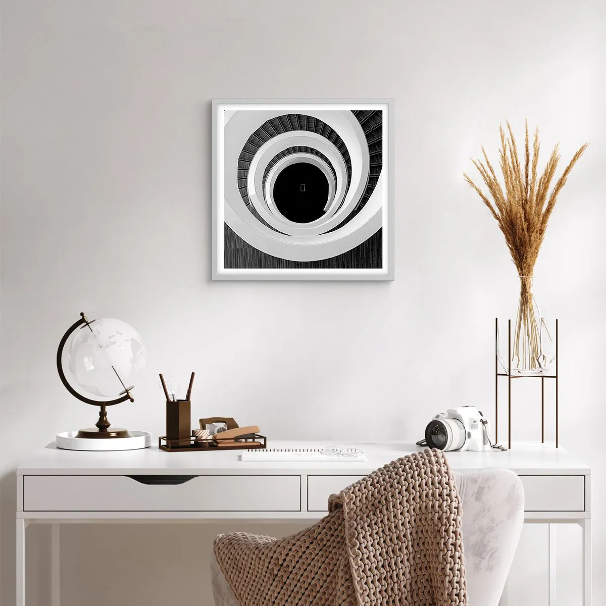 Affiche dans un cadre blanc - Poster - Les choses concrêtes - 50x50 cm