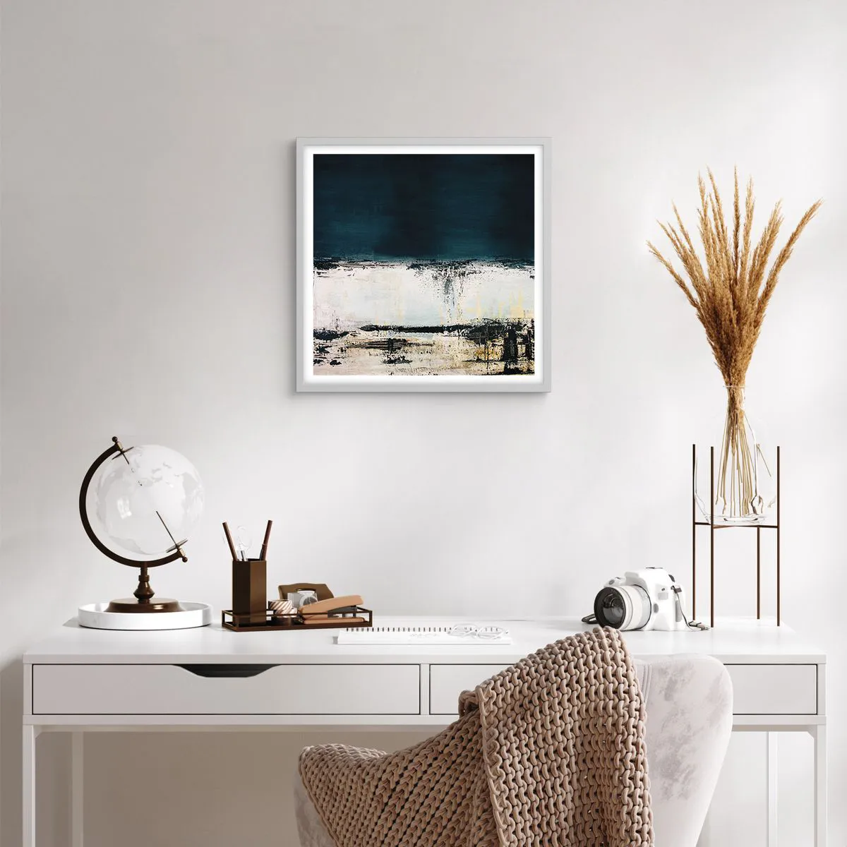 Poster in einem weißen Rahmen - Horizontale Komposition - 50x50 cm