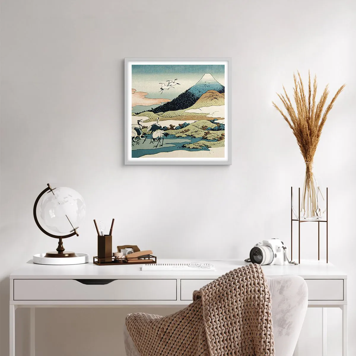 Affiche dans un cadre blanc - Poster - Avec une âme japonnaise - 50x50 cm