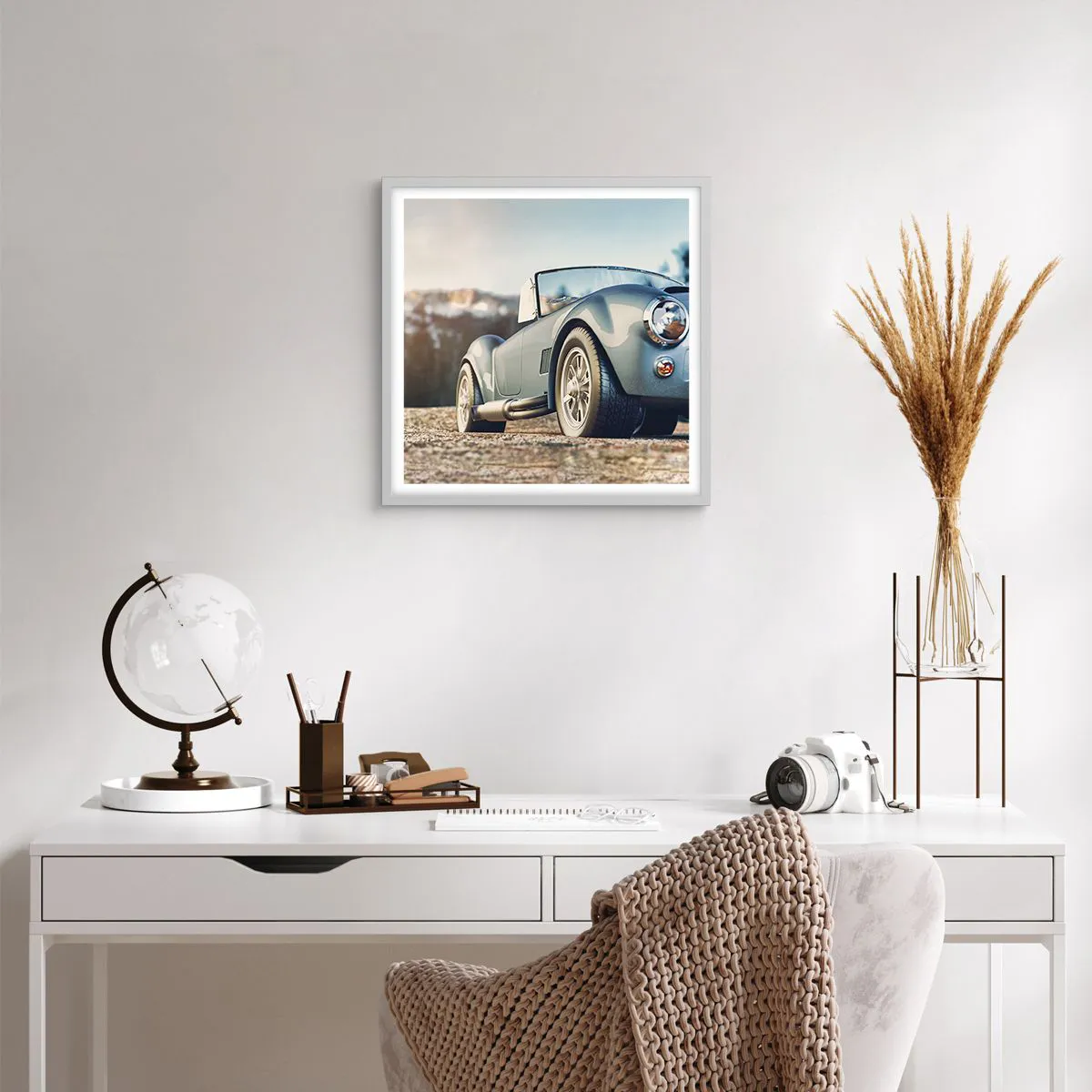 Plakat w białej ramie - Bo liczy się styl - 50x50 cm