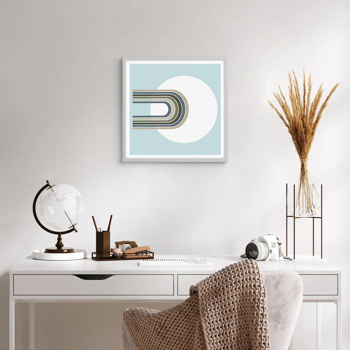 Poster in einem weißen Rahmen - Unwiderstehliche Anziehungskraft - 50x50 cm