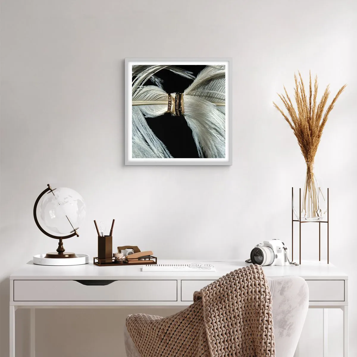 Poster in cornice bianca - ...e non ti lascerò... - 50x50 cm