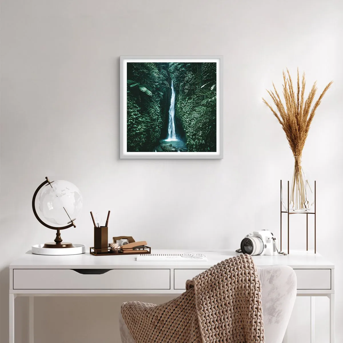 Poster in white frmae - Tropical Spring - 50x50 cm