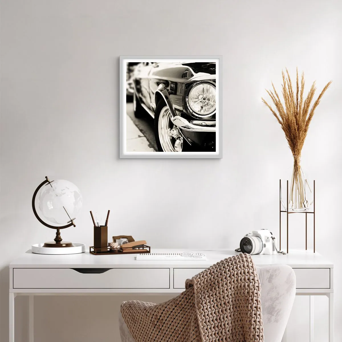 Poster in einem weißen Rahmen - Dauerhafter Glanz - 50x50 cm