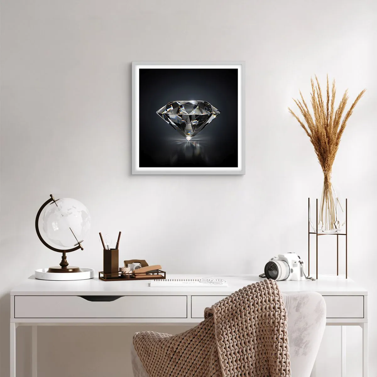 Plakát v bílém rámu - Best girls friend - 50x50 cm